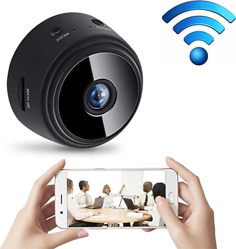 Ally A9 1080p Mini Wifi Kamera Gece Görüşlü Hareket Sensörlü Dv Siyah Webcam