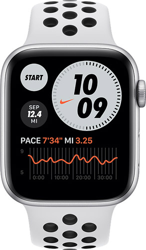 Apple Watch Series 6 Nike GPS 44 mm MG293TU/A Gümüş Rengi Alüminyum Kasa ve Nike Spor Kordon Akıllı Saat