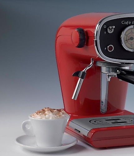 Ariete Ceffe Retro Cappuccino/Espresso Makinesi Kırmızı