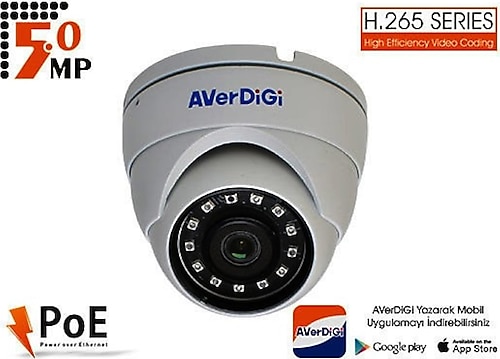 Averdigi AD-850D 5mp 3.6mmLens H.265+ Dome IP Kamera
