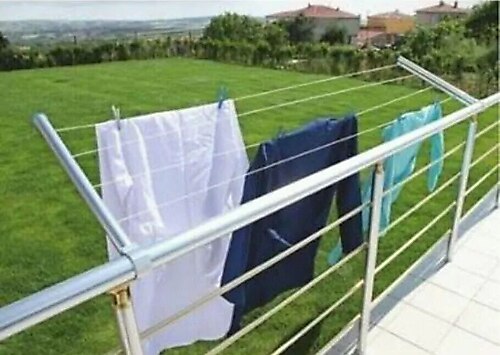 Balkon Çamaşır Askılığı Alüminyum Çamaşır Kurutmalığı KARE 60x25