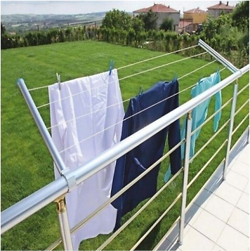 EDEN Balkon Çamaşır Kurutma Askısı Askılığı Yuvarlak Küpeşte