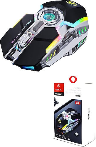 G7 Kablosuz Wireless Şarjlı RGB Led Gaming Mouse 3200 dpi Sessiz