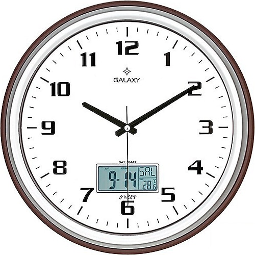 Galaxy T-1971-X Dijital Termometre Takvim 35Cm Duvar Saati