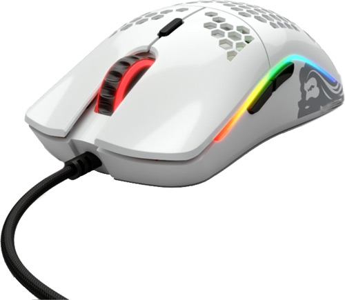 Glorious Model O Parlak Beyaz Optik Kablolu Oyuncu Mouse