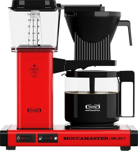 Moccamaster Select Kırmızı Cam Potlu Filtre Kahve Makinesi