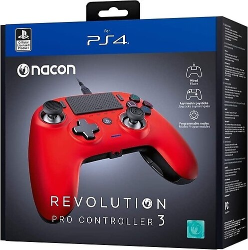 Nacon Ps4 Revolution Pro Controller 3 Red Kırmızı