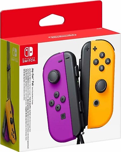 Nintendo Switch JoyCon Oyun Kolu Controller Neon Purple & Orange Distribütör Garantili