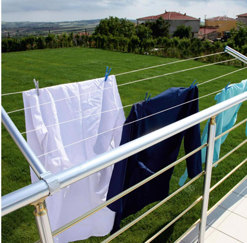 Pakas PKS-01 Yuvarlak Küpeşte Balkon Çamaşır Kurutma Askısı