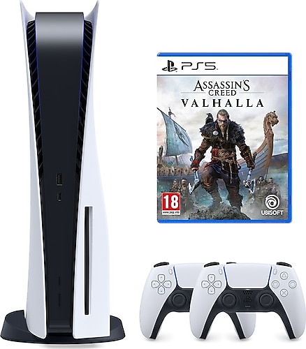 PS5 825 GB Oyun Konsolu + PS5 Dualsense + PS5 Assassins Creed Valhalla