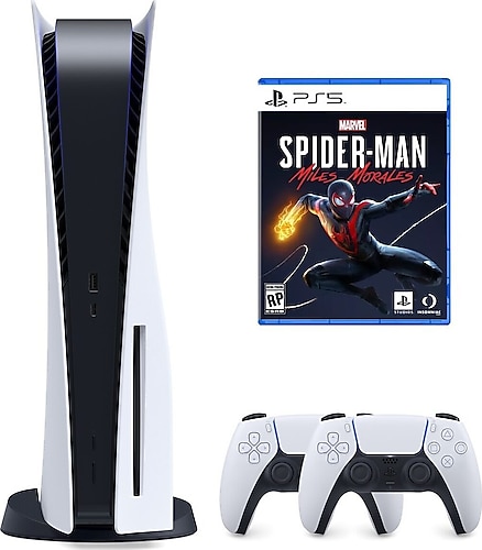 Sony Playstation 5 825 GB + 2. PS5 DualSense + PS5 Marvel's Spider-Man: Miles Morales (Eurasia Garantili)