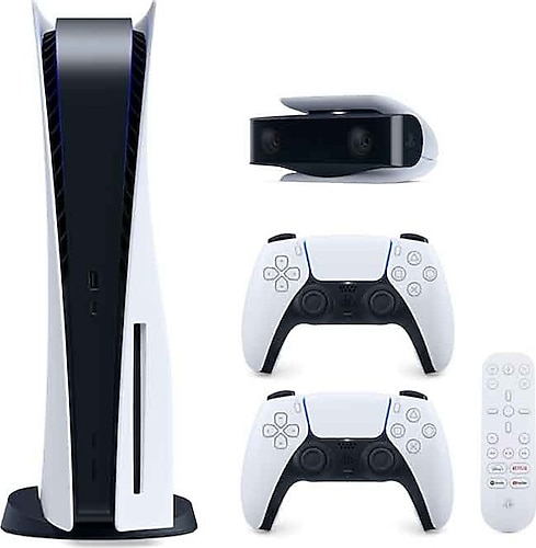 Sony Playstation 5 825 GB - Türkçe Menü + 2. PS5 DualSense + PS5 Kamera + PS5 Medya Kumandası