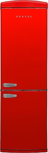 Vestel Retro NFK37001 Kırmızı Kombi Tipi No-Frost Buzdolabı