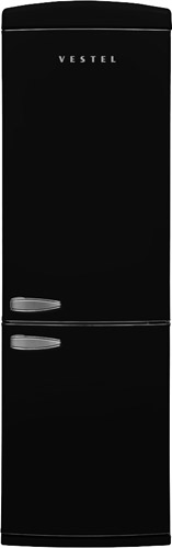 Vestel Retro NFK37001 Siyah Kombi Tipi No-Frost Buzdolabı