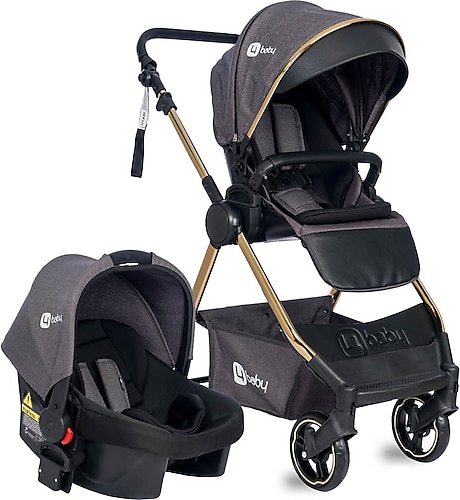 4 Baby Bagi Gold Premium Travel Sistem Bebek Arabası Gri