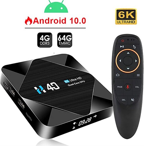 ANDROID 10 TV BOX 4G 64G TV BOX kutusu G10 AIR MOUSE Wifi BLUETOOTH TV KUTUSU H616