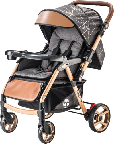 Baby Care BC-55 Maxi Pro Gold-Siyah Bebek Arabası