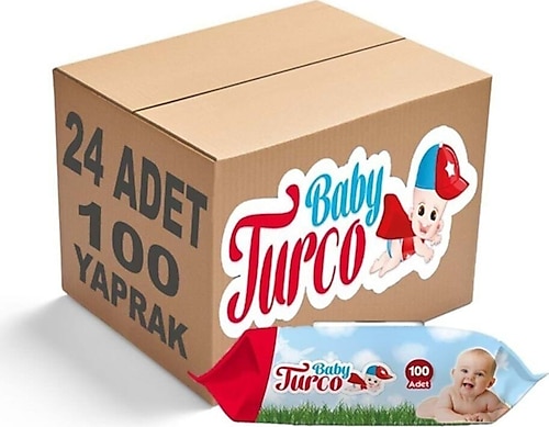Baby Turco 100 Yaprak 24'lü Paket Islak Mendil