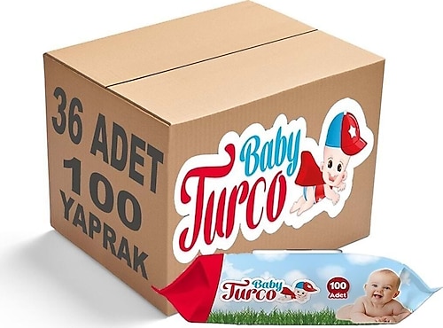 Baby Turco 100 Yaprak 36'lı Paket Islak Mendil