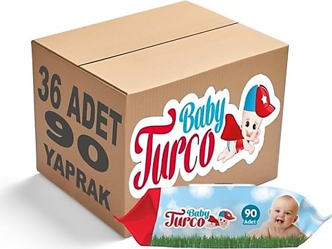 Baby Turco 90 Yaprak 36'lı Paket Islak Mendil