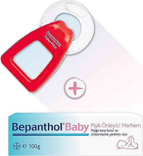 Bepanthol Baby Pişik Merhemi 100 gr + Kırmızı Diş Kaşıyıcı