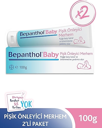 Bepanthol Baby Pişik Önleyici Merhem 100 g 2li Paket
