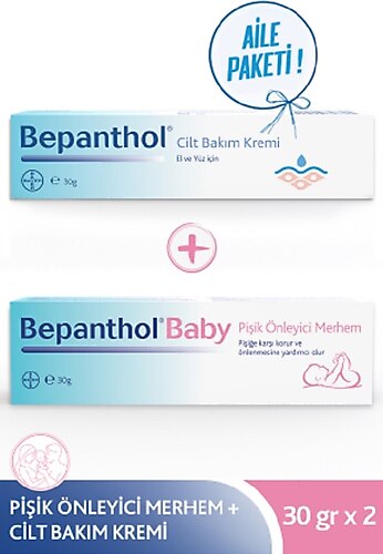 Bepanthol Cilt Bakım Kremi 30g + Baby Pişik Önleyici Melhem 30 gr