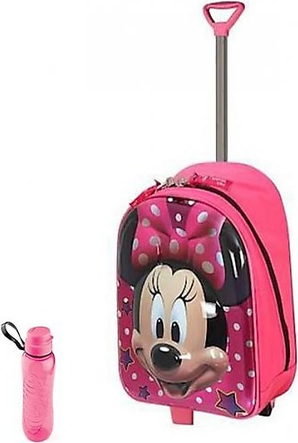Çekçekli Minnie Mouse Anaokulu Kız Çocuk Sırt Çanta Okul Çanta - Okul Çantası