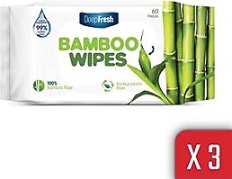 Deep Fresh Bamboo 60 Yaprak 3'lü Paket Islak Mendil