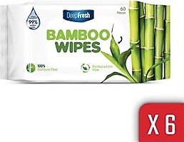 Deep Fresh Bamboo 60 Yaprak 6'lı Paket Islak Mendil