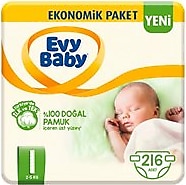 Evy Baby 1 Numara Yenidoğan 54'lü 4 Paket Bebek Bezi