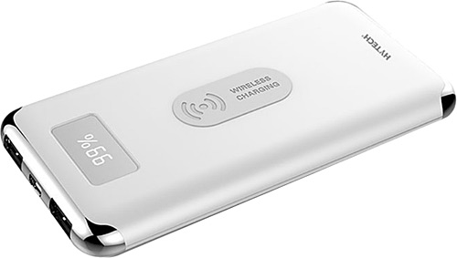 Hytech HP-C10W 10000 mAh 2 USB Port Kablosuz Beyaz Taşınabilir Şarj Cihazı