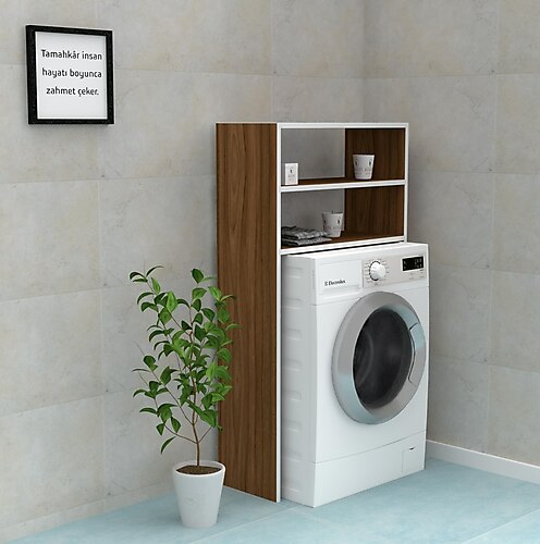 Kenzlife çamaşır makinesi dolabı yekaterina cvz 130x066x40 banyo ofis
