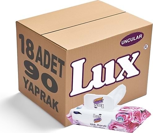 Lux Gül 90 Yaprak 18'li Paket Islak Mendil