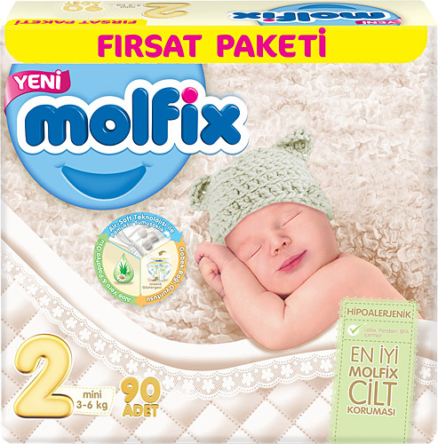 Molfix 2 Numara Mini 90'lı Fırsat Paketi Bebek Bezi