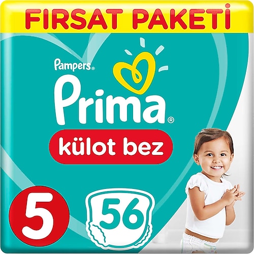 Prima Pants 5 Numara Junior 56'lı Fırsat Paketi Külot Bez