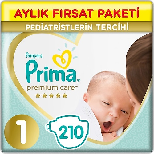 Prima Premium Care 1 Numara Yenidoğan 70'li 3 Paket Bebek Bezi