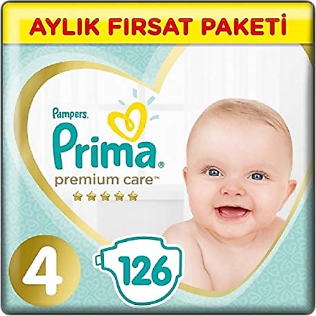 Prima Premium Care 4 Numara Maxi 126'lı Aylık Fırsat Paketi Bebek Bezi
