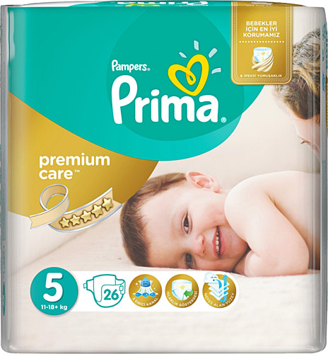 Prima Premium Care 5 Numara Junior 26 Adet Bebek Bezi