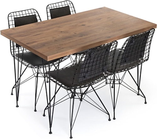 SERS MOBİLYA Sers-home Yeni Sezon Yemek Masa Sandalye Takımları-mutfak Masası + 4 Sandalye Modern Şık Masa Takımı