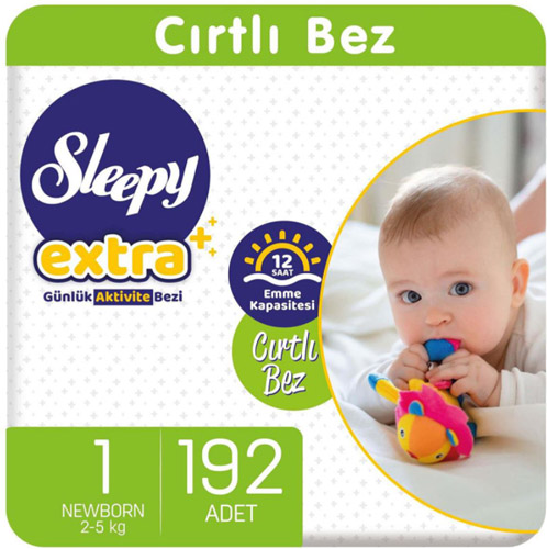 Sleepy Extra Günlük Aktivite 1 Numara Yenidoğan 192'li Bebek Bezi