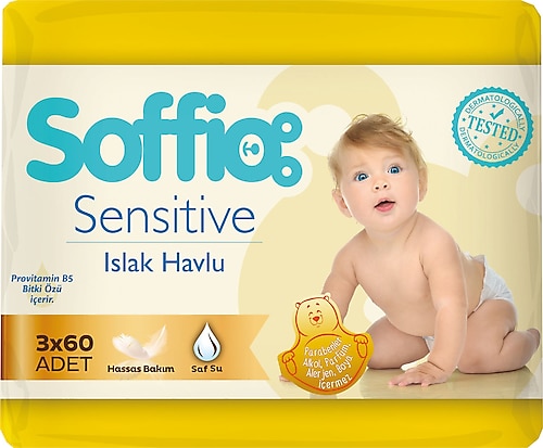 Soffio Sensitive 60 Yaprak 3'lü Paket Islak Mendil