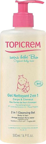 Topicrem Baby Cleansing Gel Body Hair 500 ml Bebek Temizleme Jeli
