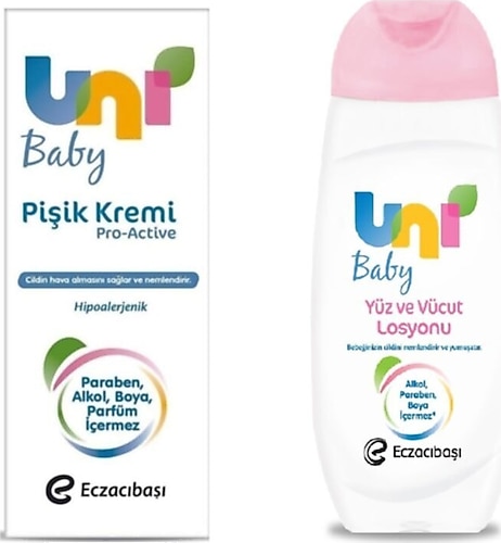 Uni Baby Bebek Yüz Ve Vücut Losyonu 200 Ml & Pişik Kremi 75 ml