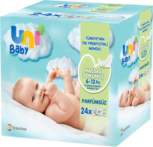 Uni Baby Hassas Dokunuş 52 Yaprak 24'lü Paket Islak Mendil