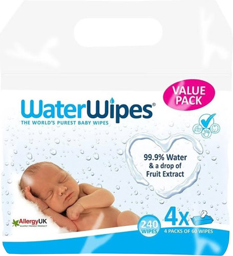 WaterWipes Doğal 60 Yaprak 4'lü Paket Islak Mendil