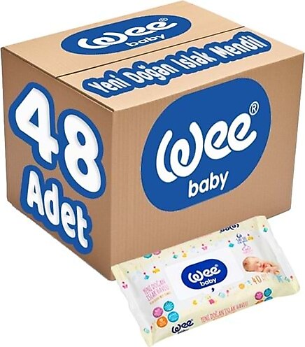 Wee Baby 768 Yenidoğan 40 Yaprak 48'li Paket Islak Mendil